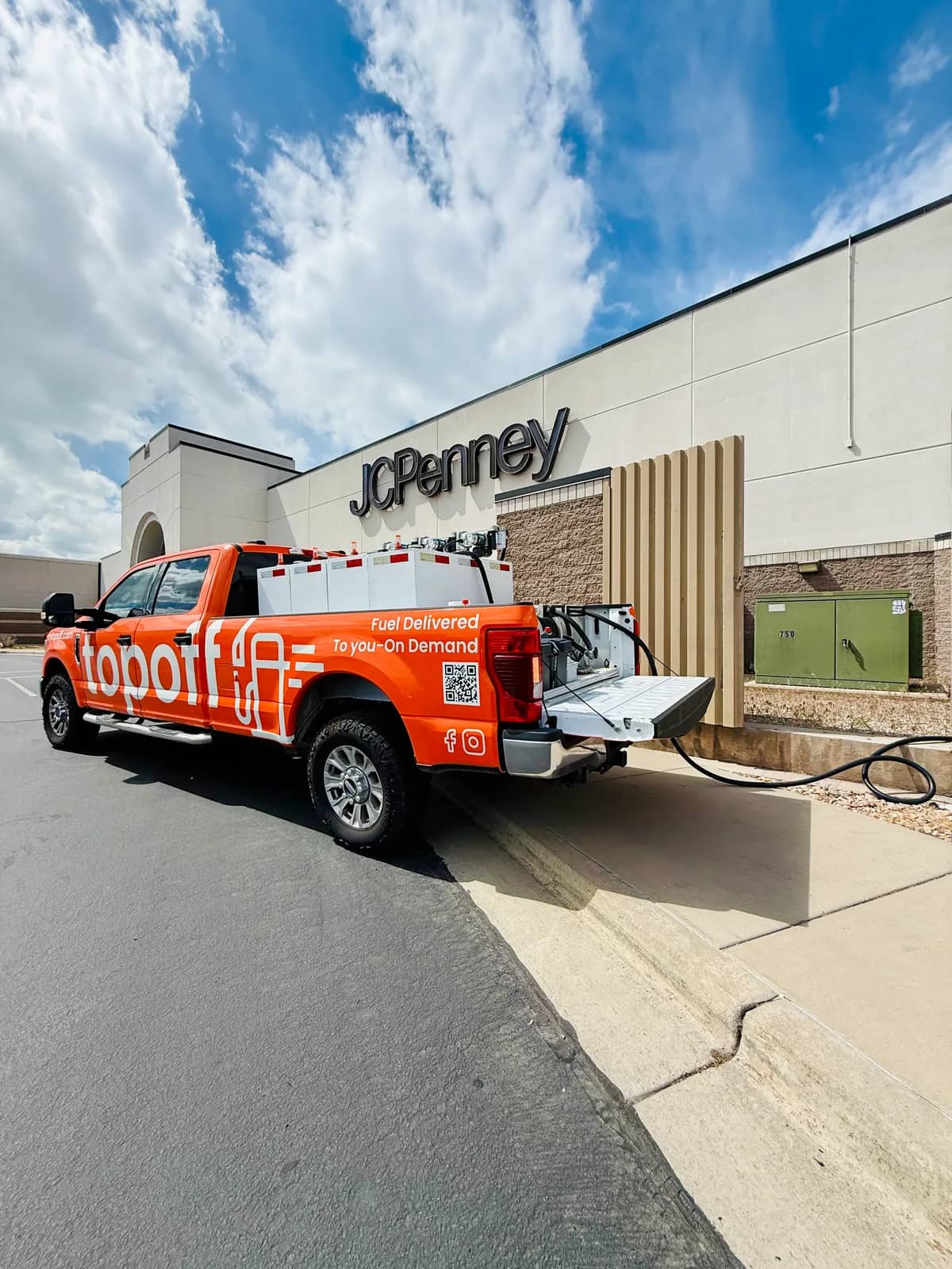 DEF diesel exhaust fluid delivery to business backup generator at JCPenney in Provo Utah