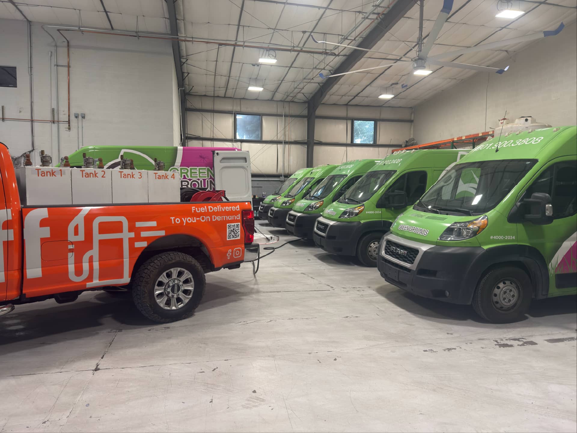TopOff fleet fuel delivery for Green Lawn landscaping vehicles in Utah