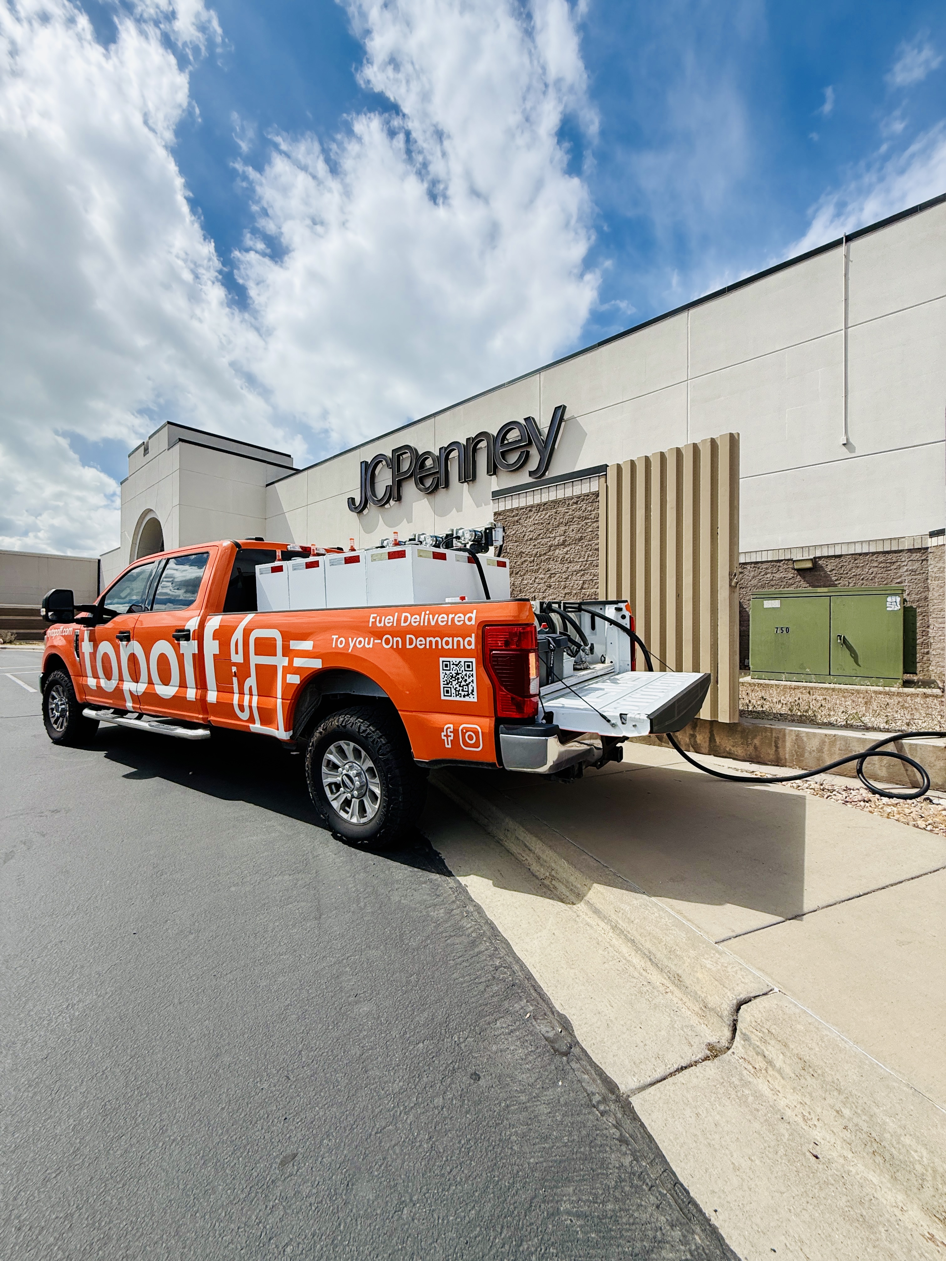 DEF diesel exhaust fluid delivery to business backup generator at JCPenney in Provo Utah
