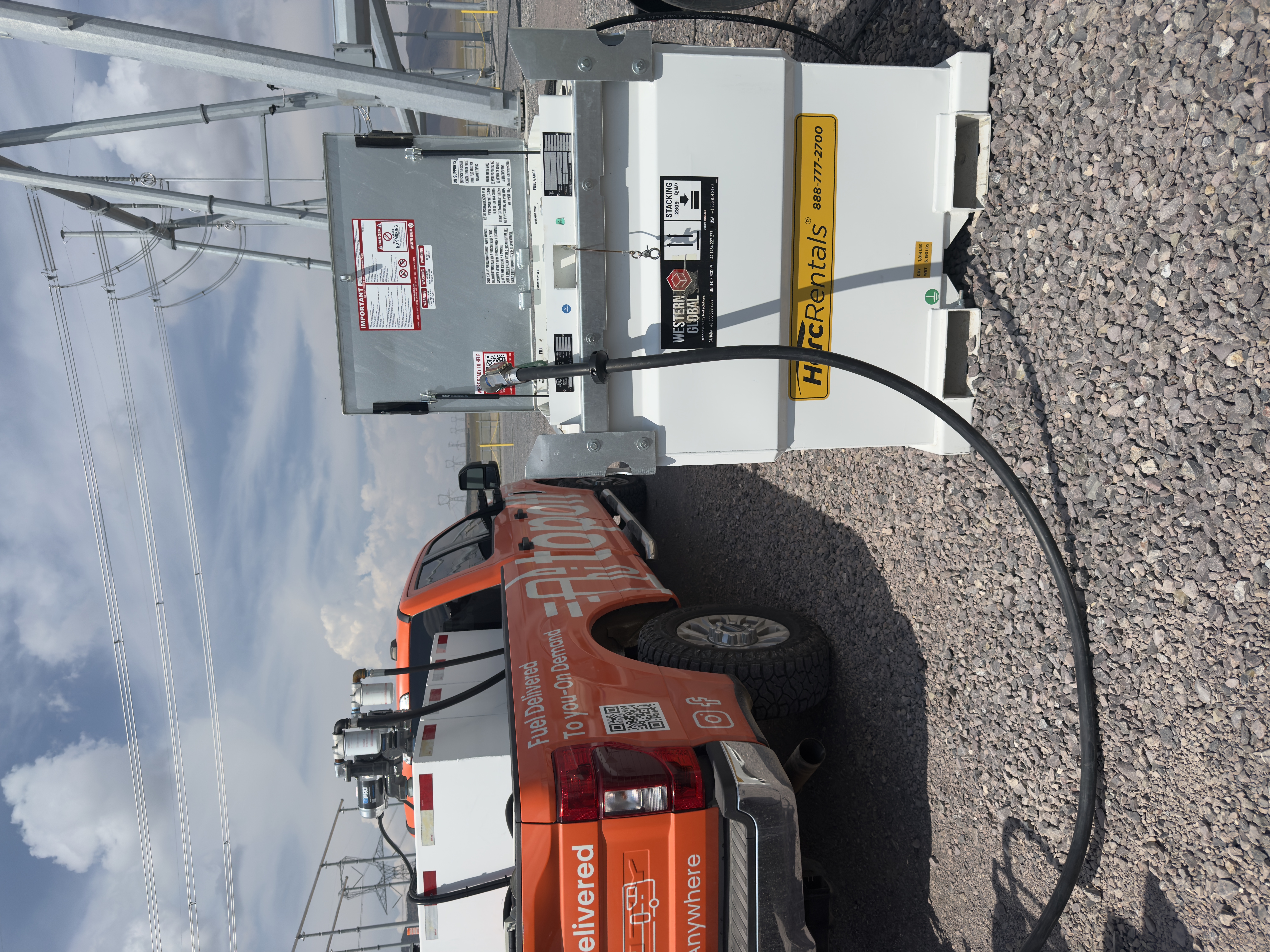 Bulk fuel tank rental delivery service for construction site in Utah County